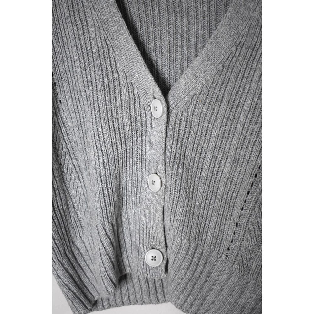 Hollister Gray Crop Knit Cardigan Button Size XS - Picture 5 of 6